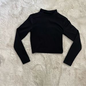 Wild fable cropped black turtleneck